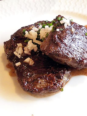 オングレ（牛ハラミ）のステーキ